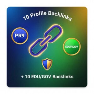 10 بک لینک پروفایلی + 10 بک لینک EDU/GOV