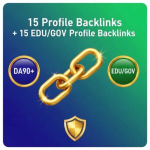 15 Profile Backlinks + 15 EDU