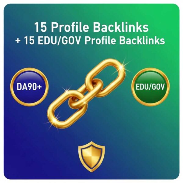 15 Profile Backlinks + 15 EDU