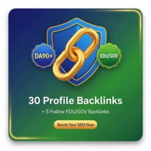 30 Profile Backlinks + 5 Follow EDU