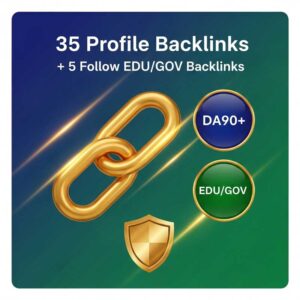 35 بک لینک پروفایلی + 5 بک لینک EDU/GOV فالو