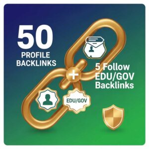 50 Profile Backlinks + 5 Follow EDU