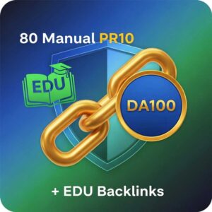 80 بک لینک دستی PR10 با آتوریتی 100 + EDU